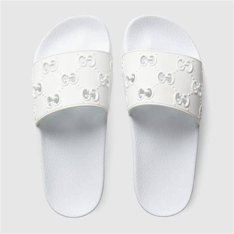 white women's gucci slides|Gucci slides women's nordstrom.